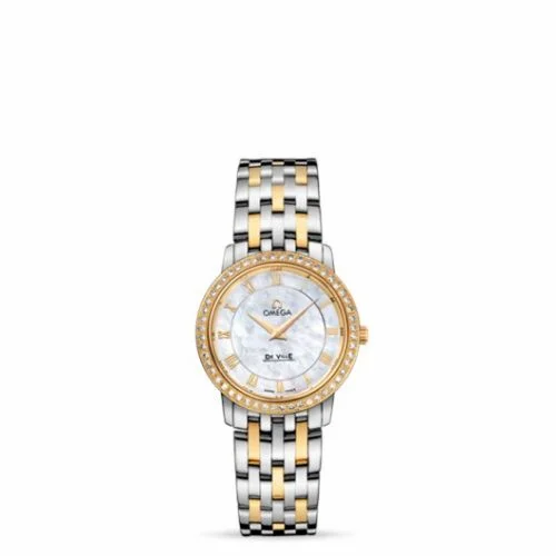 Omega De Ville Prestige Quartz 27 Stainless Steel / Yellow Gold / Diamond / Bracelet 413.25.27.60.05.001 (41325276005001)